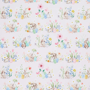 Spring Cheer - Rabbits Toile Light Pink Yardage