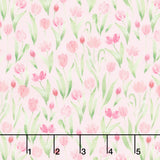 Spring Cheer - Tulips Light Pink Yardage