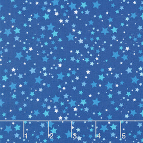Amazing Alphabet - Stars Blue Yardage