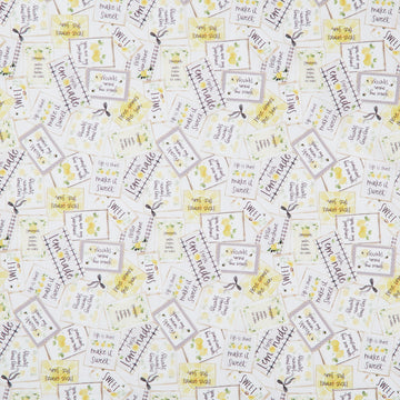 Lemon Zest - Signs Multi Color Yardage