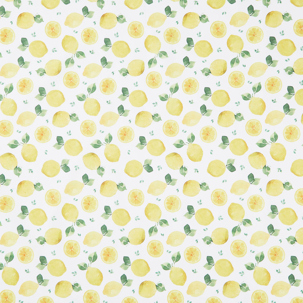 Lemon Zest - Tossed Lemons White Yardage