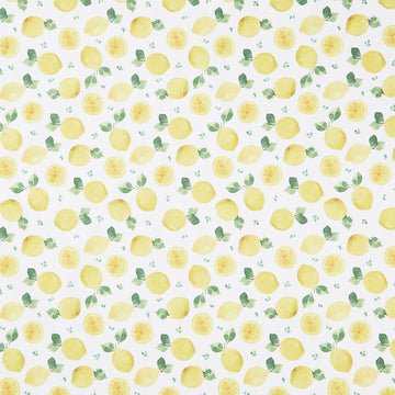 Lemon Zest - Tossed Lemons White Yardage
