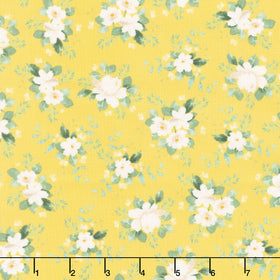Lemon Zest - Floral Yellow Yardage