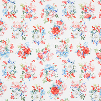 Americana - Tossed Bouquets Light Cream Digitally Printed Yardage