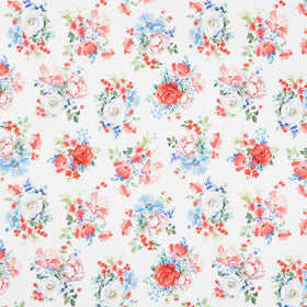 Americana - Tossed Bouquets Light Cream Digitally Printed Yardage