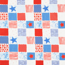 Americana - Patchwork Multi Color Digitally Printed Yardage