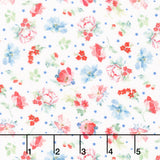 Americana - Medium Floral Light Cream Digitally Printed Yardage