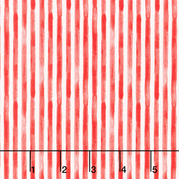 Americana - Stripe Red Digitally Printed Yardage