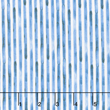 Americana - Stripe Dark Denim Digitally Printed Yardage