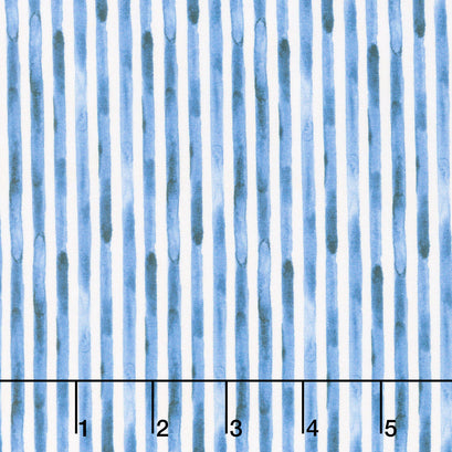 Americana - Stripe Dark Denim Digitally Printed Yardage