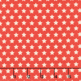 Americana - Stars Red Digitally Printed Yardage