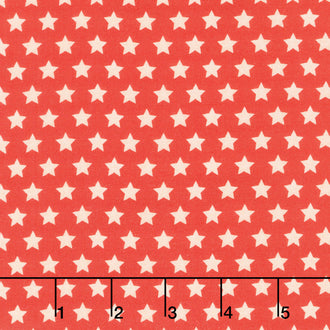 Americana - Stars Red Digitally Printed Yardage