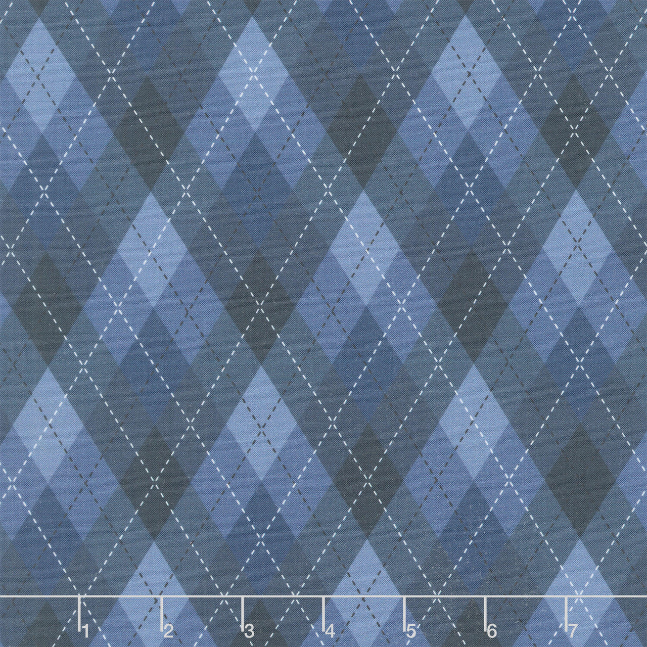 Tee Time! - Argyle Navy Blue Yardage