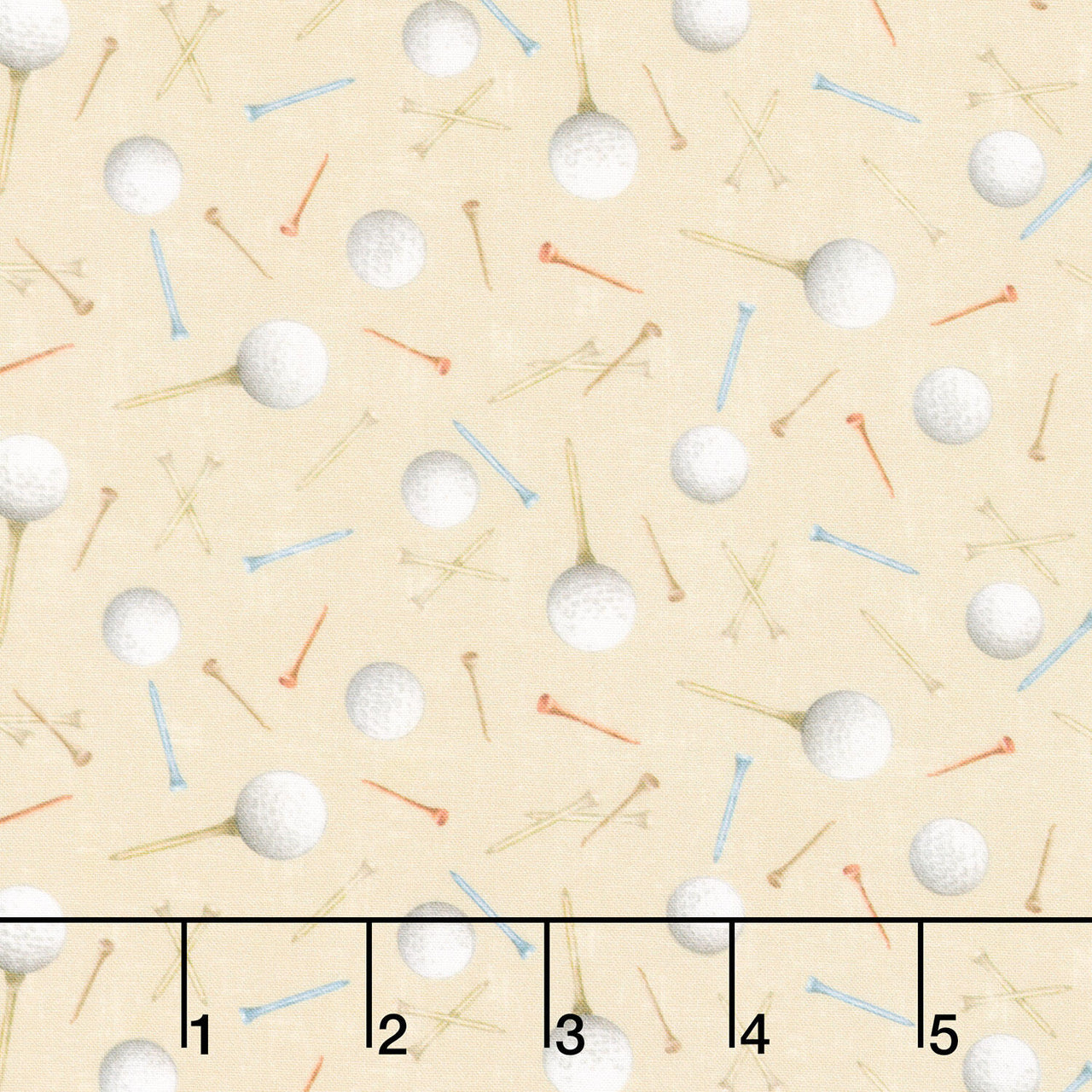 Tee Time! - Golf Balls and Tees Dark Butter Yardage