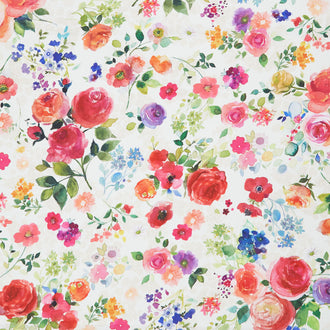 Fleur De Rose - Bouquets Light Cream Yardage