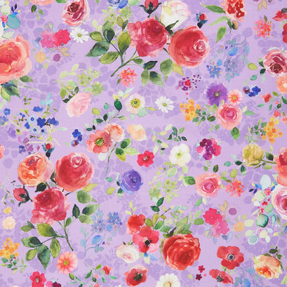 Fleur De Rose - Bouquets Light Purple Yardage