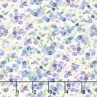 Fleur De Rose - Forget-Me-Not Light Cream Yardage