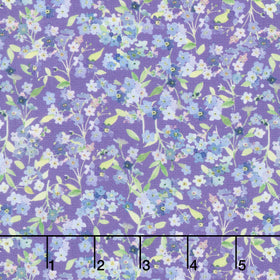 Fleur De Rose - Forget-Me-Not Purple Yardage
