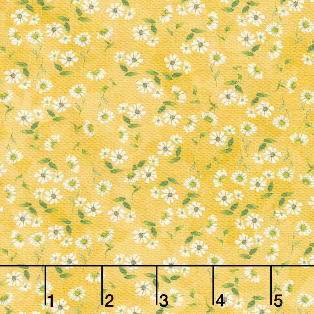 Sunflower Song - Daisies Gold Digitally Printed Yardage