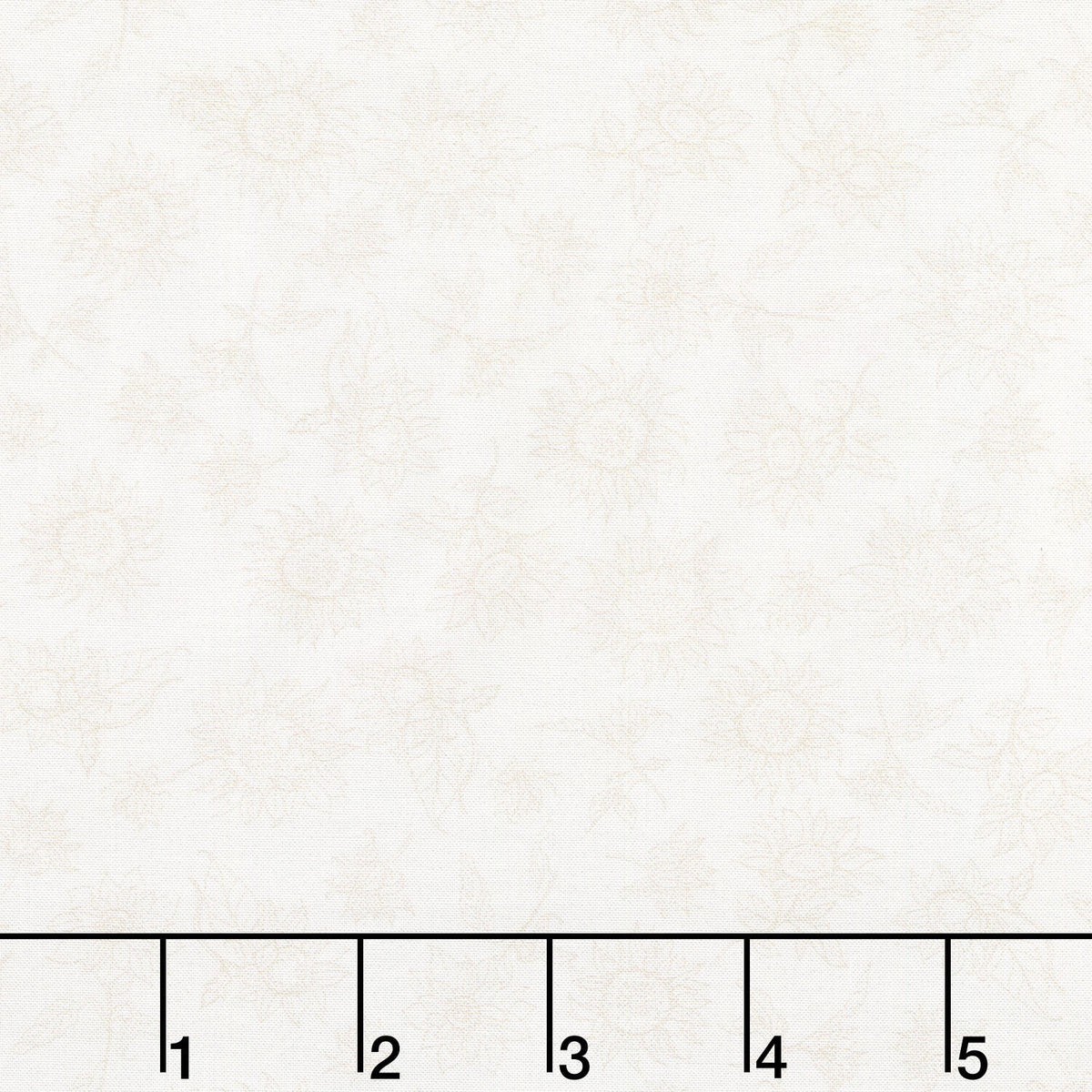 Sunflower Song - Outline Floral Light Cream Digitally Printed Yardage