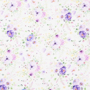 Chateau En Fleur - Bouquets White Yardage