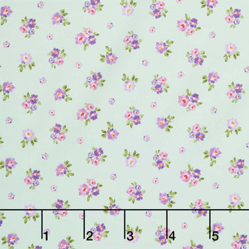 Chateau En Fleur - Ditsy Light Green Yardage