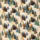 Great Outdoors Flannel - Trees Multi Color Yardage