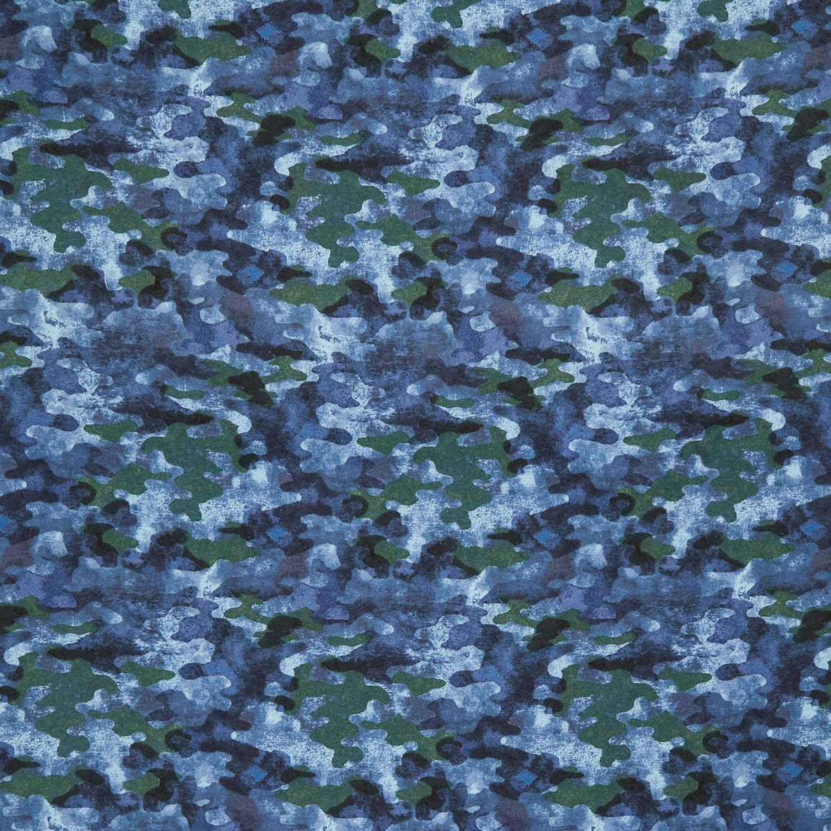 Great Outdoors Flannel - Camo Blue Yardage