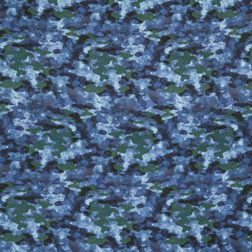 Great Outdoors Flannel - Camo Blue Yardage