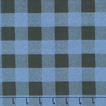 Great Outdoors Flannel - Buffalo Plaid Blue Yardage