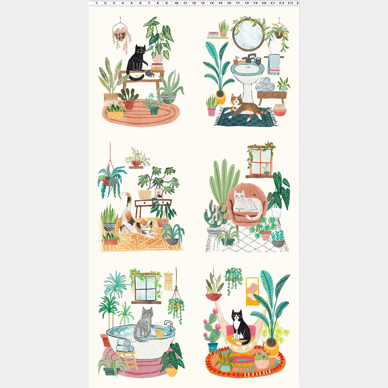 Homebodies - Cat Light Cream Panel