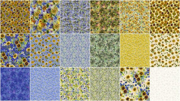 Sunflower Song Digitally Printed 2 1/2" Strips