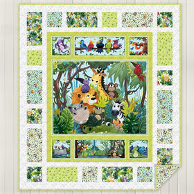 Jungle Friends Fish & Chips Quilt Kit