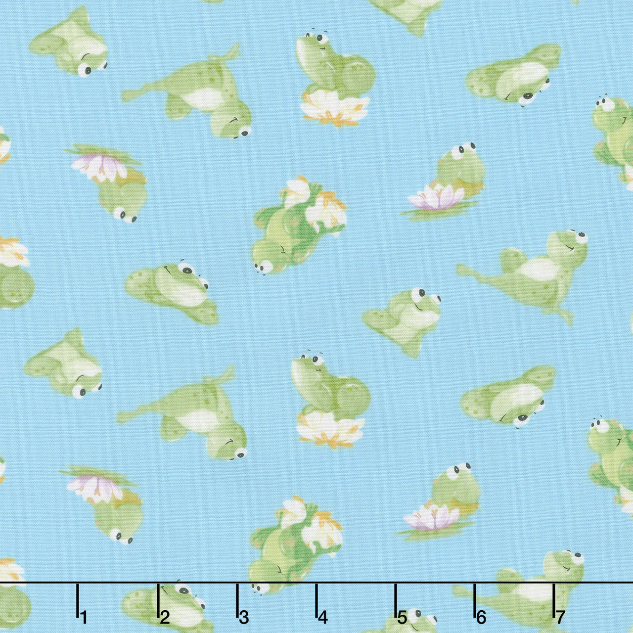 Paul's Pond - Tossed Frogs Aqua Yardage