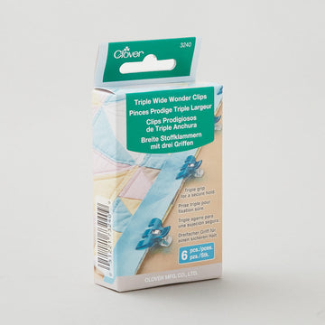 Clover Triple Wide Wonder Clips 6pc