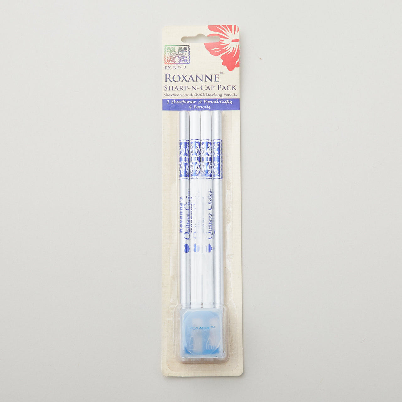 Roxanne Sharp-N-Cap Pack Chalk Pencils with Sharpener and Pencil Caps