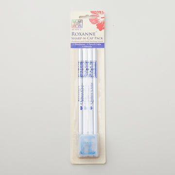 Roxanne Sharp-N-Cap Pack Chalk Pencils with Sharpener and Pencil Caps