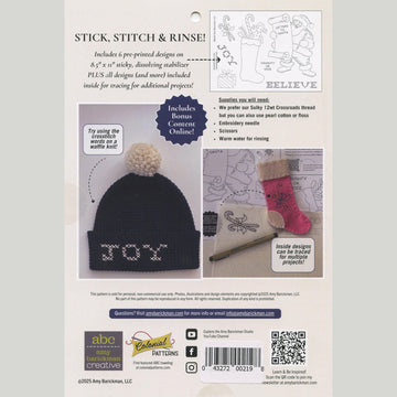 Jolly Santa Stick & Stitch Embroidery- Believe Collection