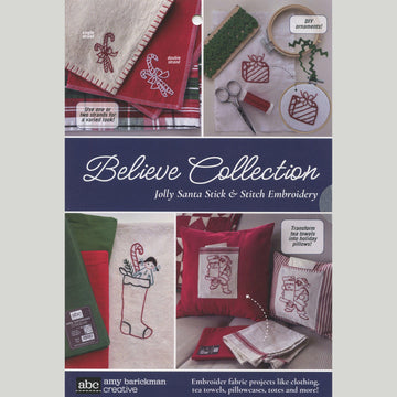 Jolly Santa Stick & Stitch Embroidery- Believe Collection