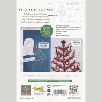 Jolly Santa Stick & Stitch Embroidery - Jingle Collection