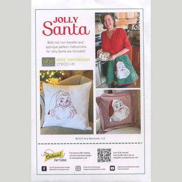 Jolly Santa Appliqué & Iron-on Transfer Collection Pattern