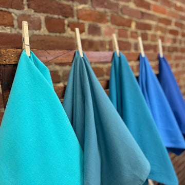 Color Dyed Flour Sack Dishtowel - Turquoise