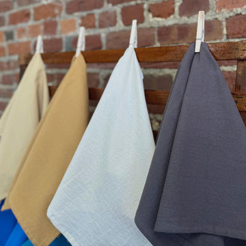 Color Dyed Flour Sack Dishtowel - Natural