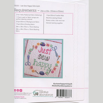 Just Sew Happy Quilt Pattern