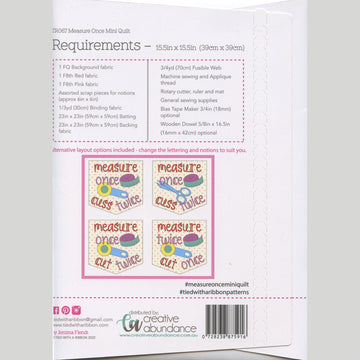 Measure Once Cuss Twice Quilt Pattern