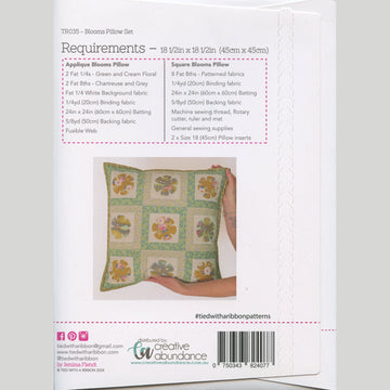 Blooms Pillow Set Pattern with Blooms Template