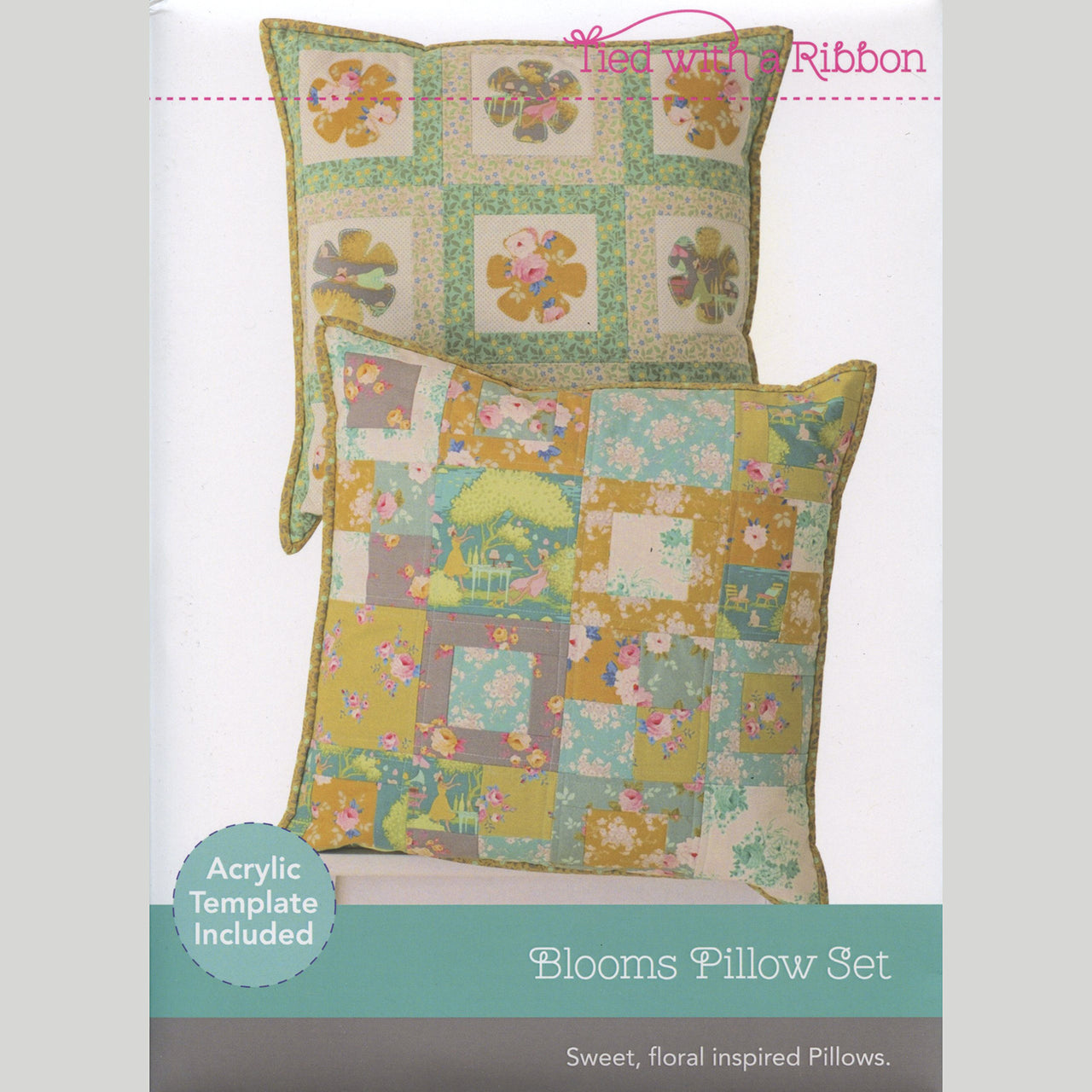 Blooms Pillow Set Pattern with Blooms Template