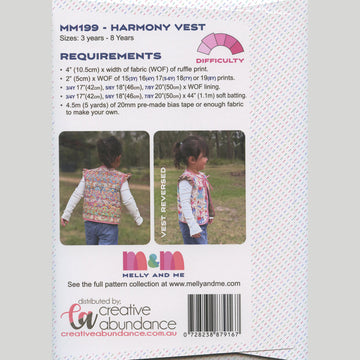 Harmony Girls Patchwork Vest Pattern