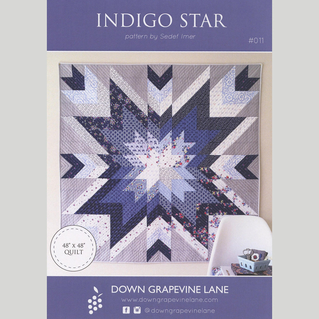 Indigo Star Quilt Pattern