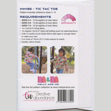 Tic Tac Toe Children's Patchwork Jacket Pattern